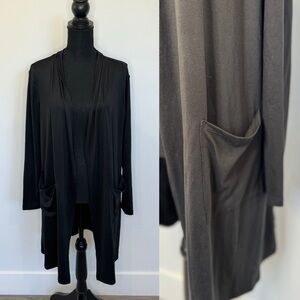 32 Degree Cool Black Open Front Long Sleeve Cardigan (S)